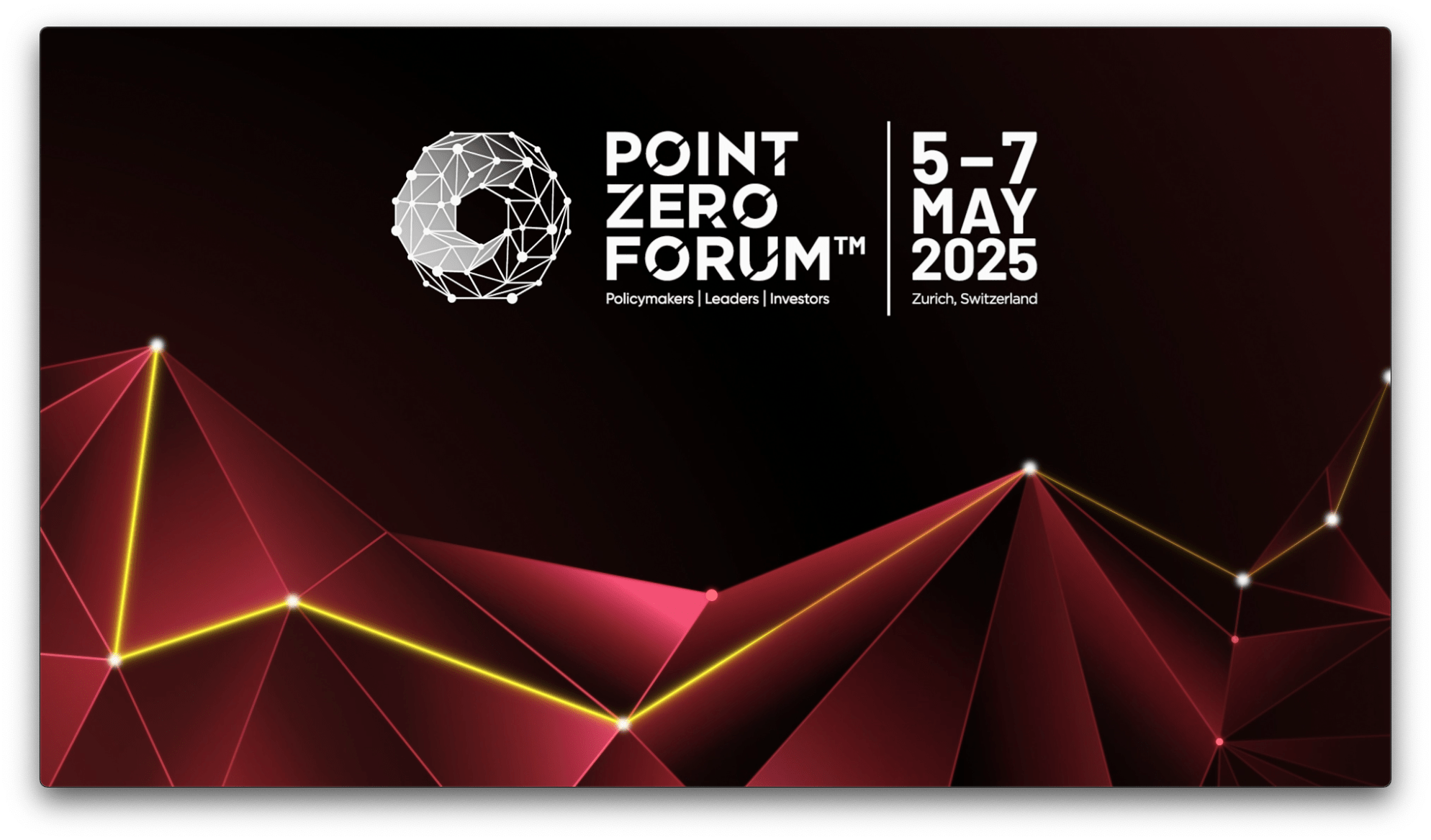 Main Key Visual design used throughout Point Zero Forum 2025